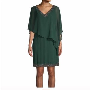 Beaded Overlay Sheath Dress